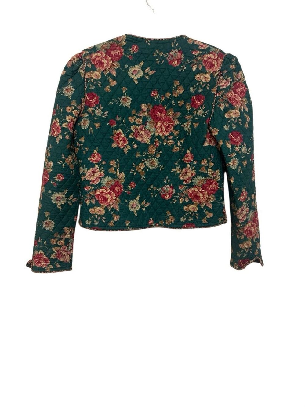 Vintage Vera Bradley Greenbriar Quilted Floral Cotton Crop Jacket Size L - Picture 2 of 5